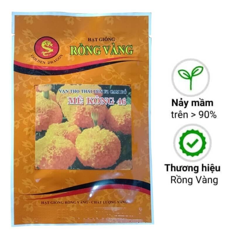 Hạt Giống Bông Vạn Thọ Rồng Vàng Thái Lùn F1 Cam Đỏ