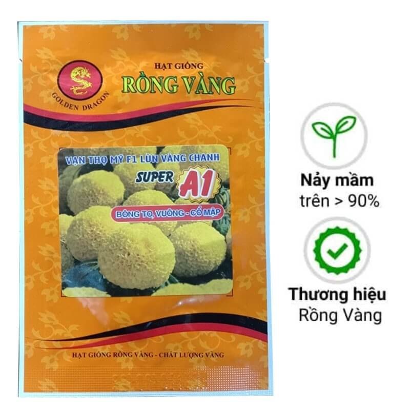 Hạt Giống Vạn Thọ Mỹ F1 Lùn Super A1 Vàng Chanh - Rồng Vàng