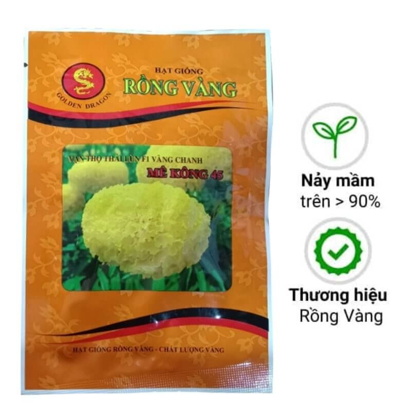 Hạt Giống Vạn Thọ Rồng Vàng Thái Lùn F1 Màu Vàng Chanh