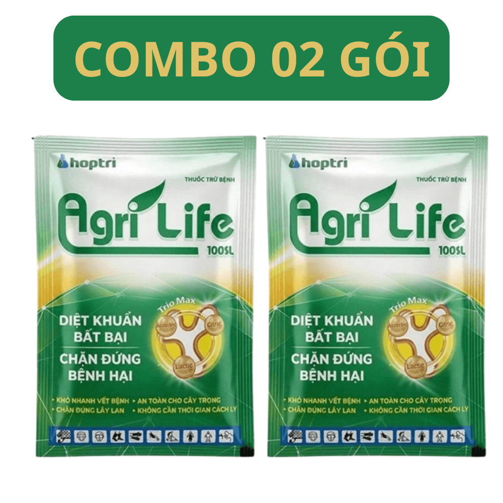 AGRILIFE 100SL HỢP TRÍ | Thuốc Hữu Cơ Trừ Nấm Bệnh Và Vi Khuẩn - COMBO 02 GÓI