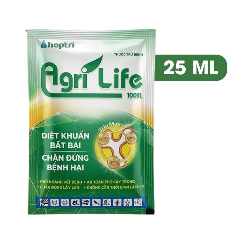 AGRILIFE 100SL HỢP TRÍ | Thuốc Hữu Cơ Trừ Nấm Bệnh Và Vi Khuẩn - Gói 25 ml
