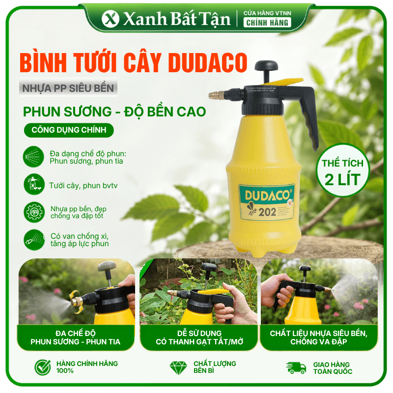 Bình Tưới Cây Dudaco Chất Liệu Nhựa, Thích Hợp Cho Trẻ Em Và Người Lớn