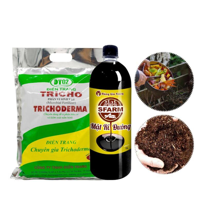 Bộ Đôi Mật Rỉ Và Men Vi Sinh Trichoderma Ủ Phân Bón, Rác Thải Gia Đình
