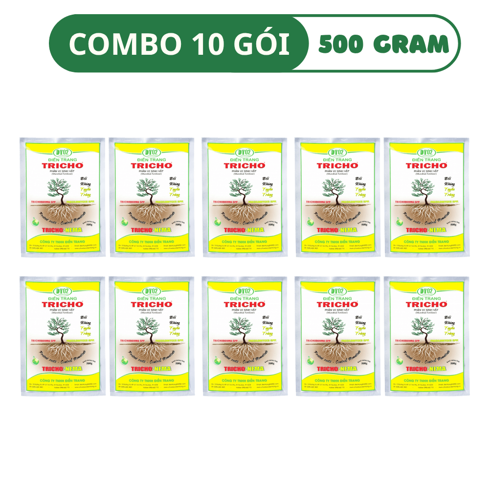 Chế Phẩm Sinh Học Săn Tuyến Trùng Rễ Nema Điền Trang - COMBO 10 GÓI (500 GRAM)