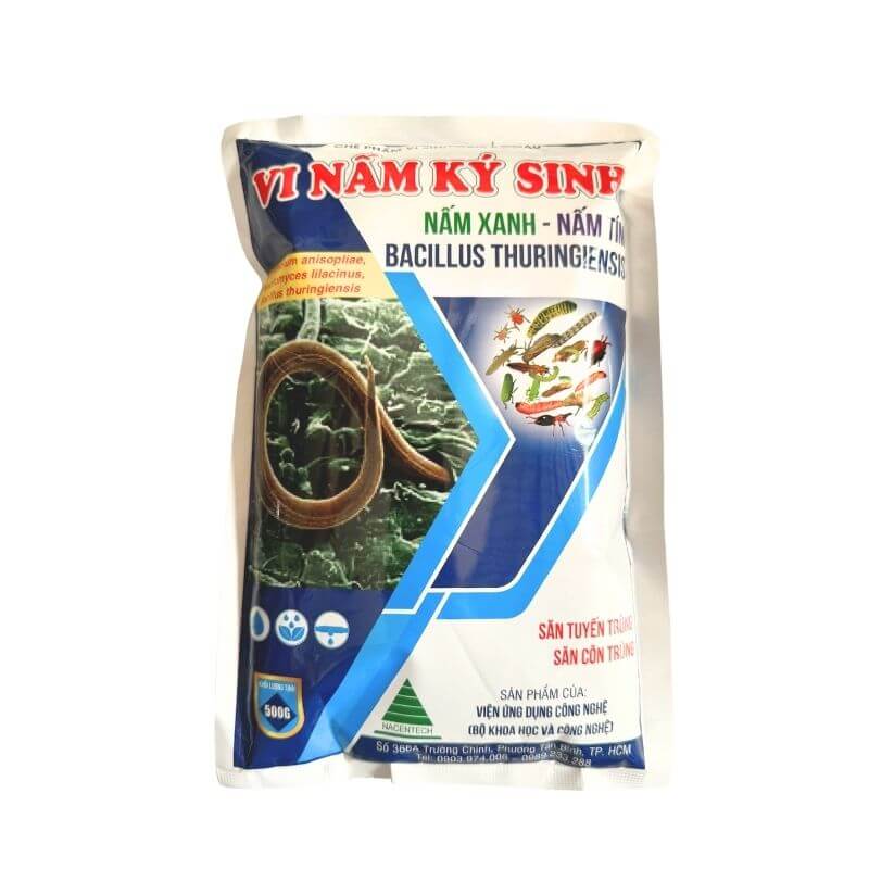 Chế Phẩm Vi Sinh Săn Tuyến Trùng Rễ (Nấm Xanh - Nấm Tím - Bacillus Thuringiensis)