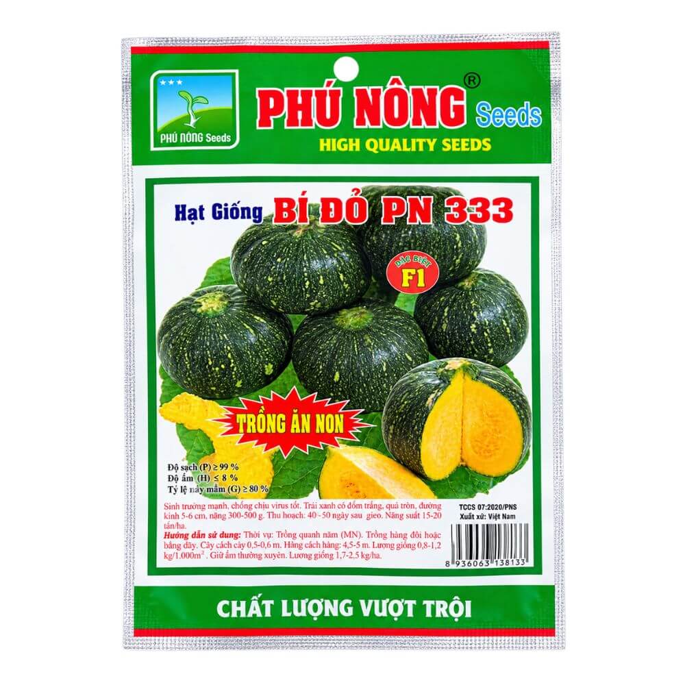 Hạt Giống Bí Đỏ Ăn Non PN 333 Gói 10 Hạt