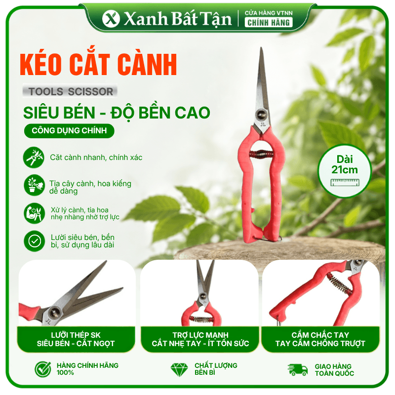 Kéo Tỉa Cành Cây Tools Scissor | Chất Liệu Thép Siêu Bền, Siêu Bén