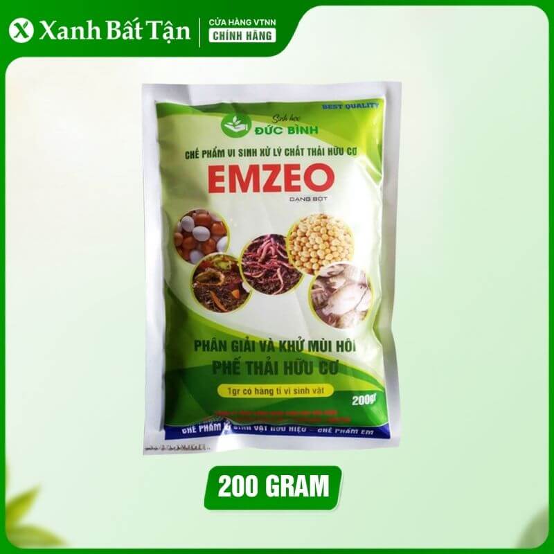 Men Vi Sinh Emzeo Khử Mùi Hôi Phân Cá, Ủ Đậu Tương Và Rác Thải Sinh Hoạt Gói 200 Gram