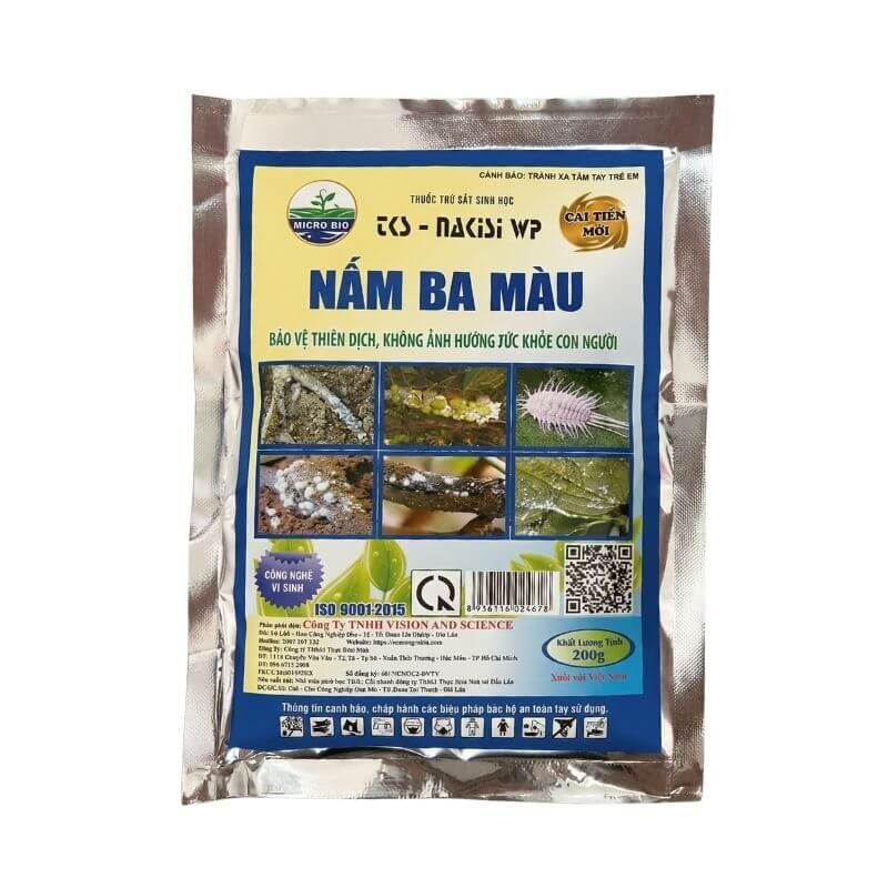 Nấm 3 Màu Thủy Kinh Sinh - Nấm Xanh - Nấm Trắng - Nấm Tím - 200 Gram