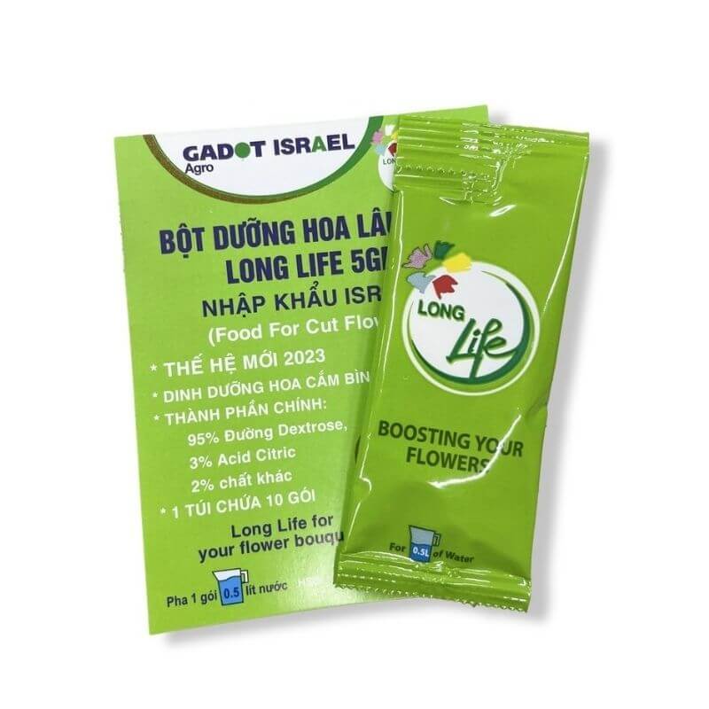 Nước Cắm Hoa - Nước Dưỡng Hoa Lâu Tàn Longlife Gói 5 Gram