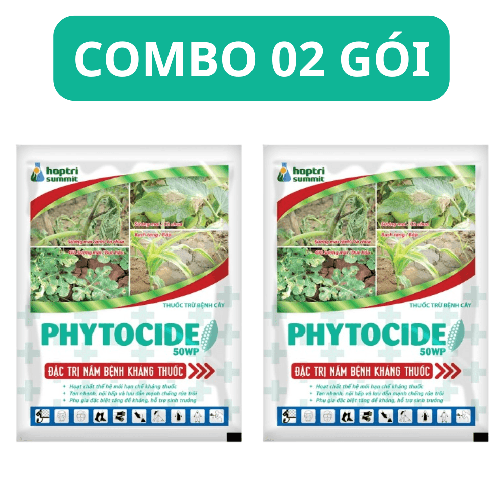 PHYTOCIDE 50WP HỢP TRÍ | Đặc Trị Nấm Bệnh Cho Cây Trồng - COMBO 02 GÓI