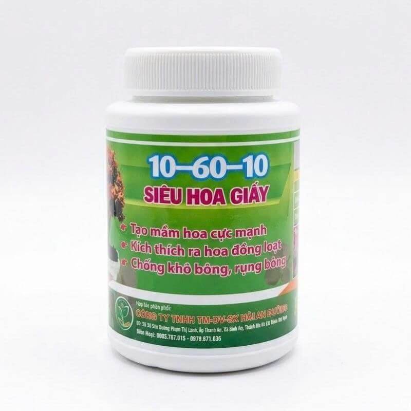 Phân Bón Siêu Kích Hoa Cho Hoa Giấy 10-60-10