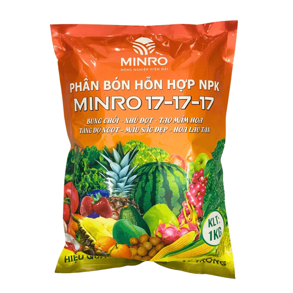 Phân NPK 17-17-17 Minro | Dùng Cho Mai Vàng, Hoa Kiểng, Rau Màu