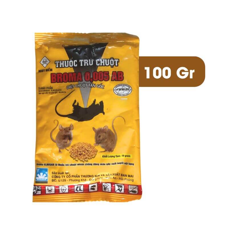 Thuốc Diệt Chuột Sinh Học Broma: Chết Ngoài Sáng, Sinh Học An Toàn - 100 Gram