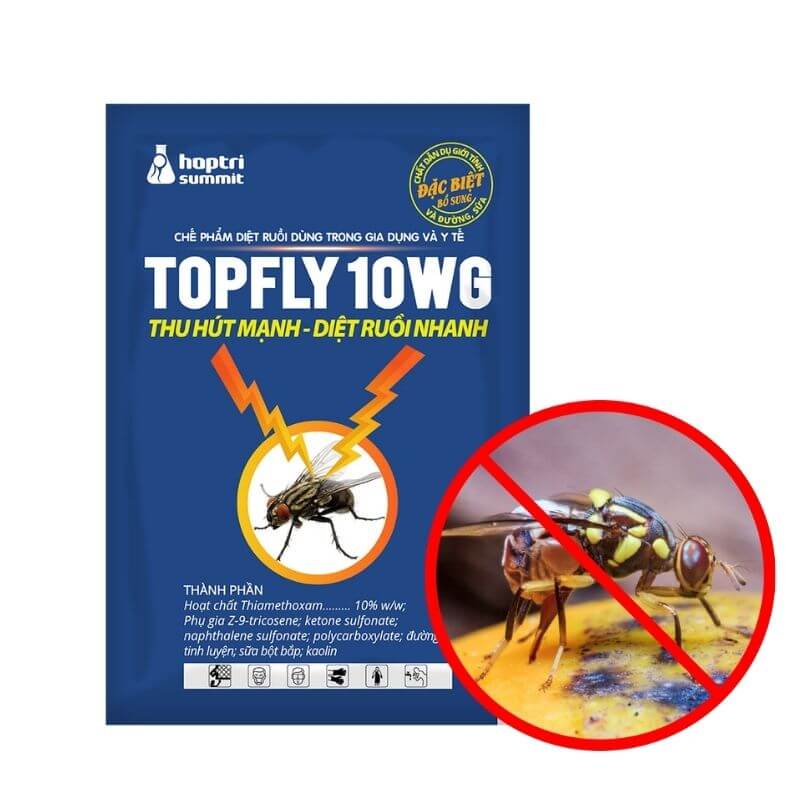 Thuốc Diệt Ruồi TOPFLY 10WG | Thu Hút Mạnh, Diệt Ruồi Nhanh