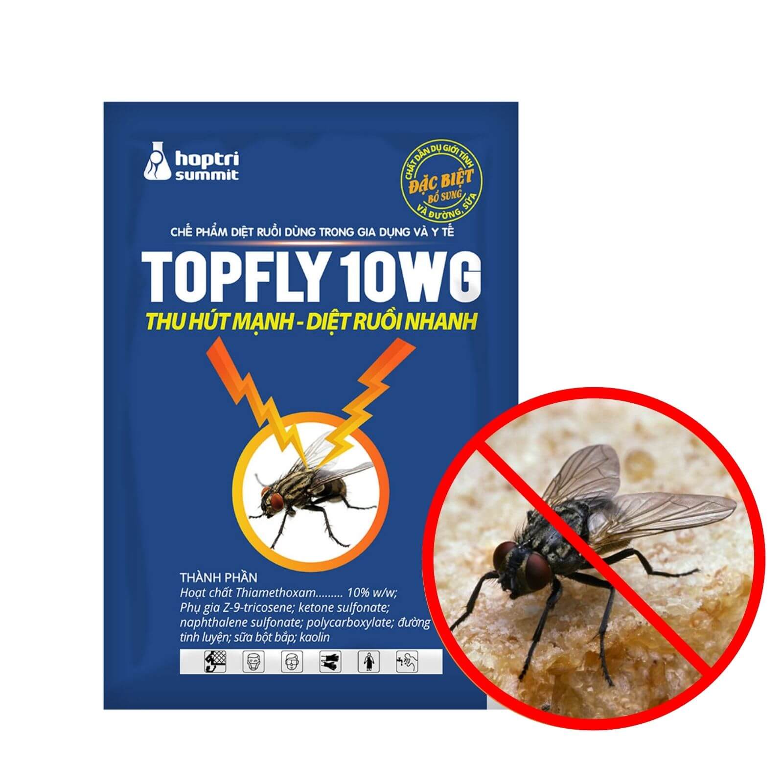 Thuốc Diệt Ruồi TOPFLY 10WG | Thu Hút Mạnh, Diệt Ruồi Nhanh