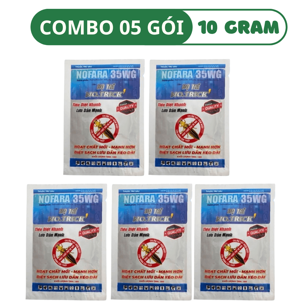 Thuốc Trị Bọ Trĩ NOFARA 35WG - COMBO 05 GÓI (10 GRAM)