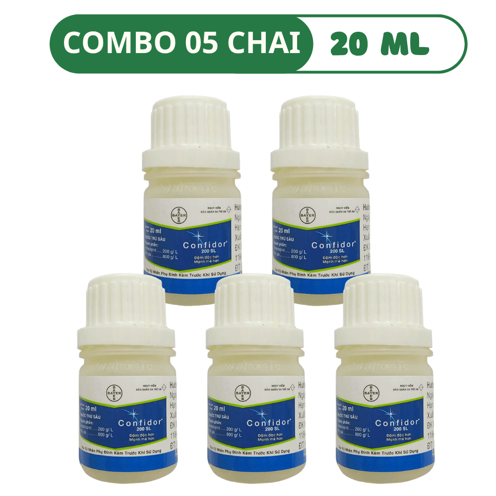 Thuốc Trừ Bọ Trĩ Và Rệp Sáp Confidor 200 SL - COMBO 05 CHAI (20 ML)