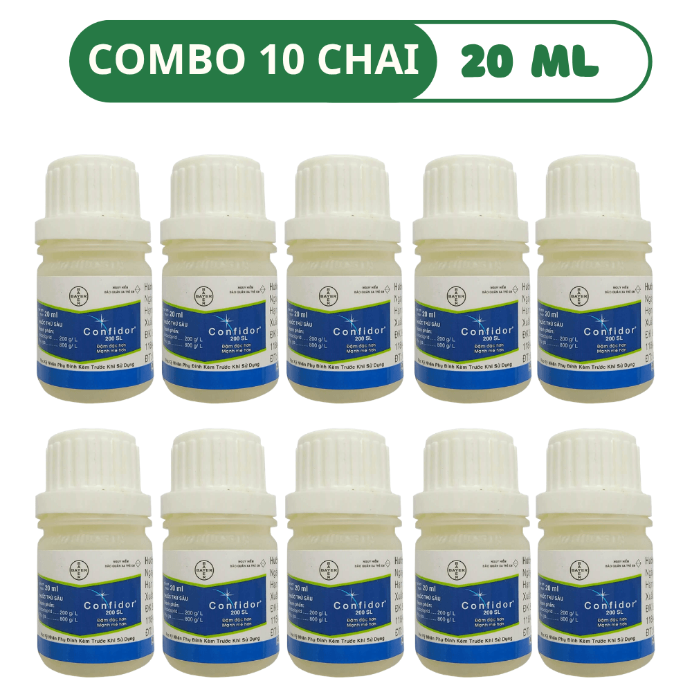 Thuốc Trừ Bọ Trĩ Và Rệp Sáp Confidor 200 SL - COMBO 10 CHAI (20 ML)