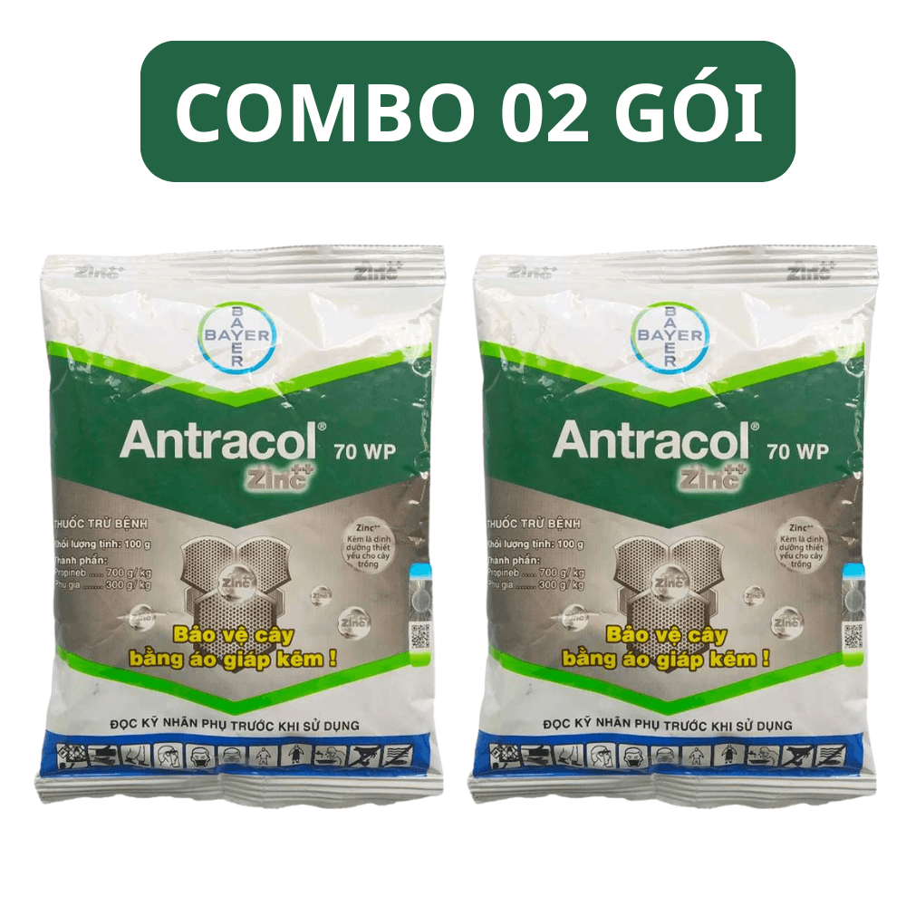 Thuốc Trừ Nấm Bệnh Antracol 70 WP - COMBO 02 GÓI