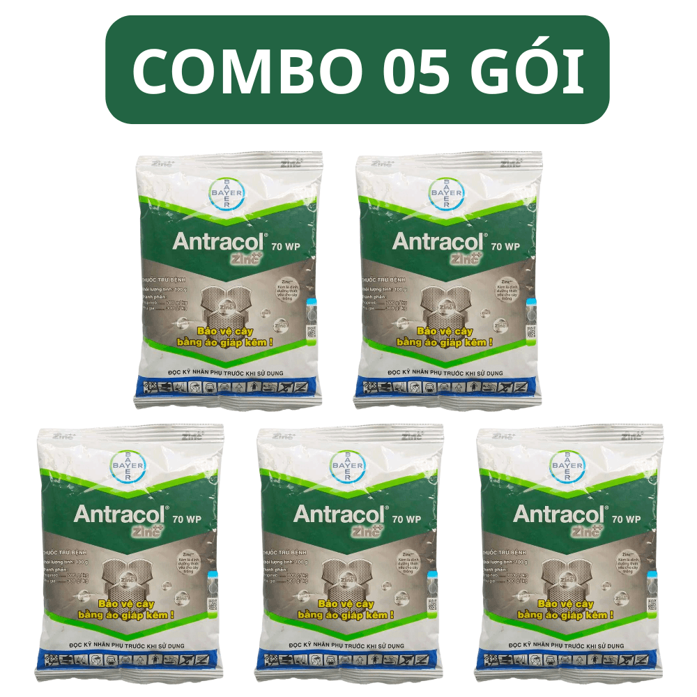 Thuốc Trừ Nấm Bệnh Antracol 70 WP - COMBO 05 GÓI