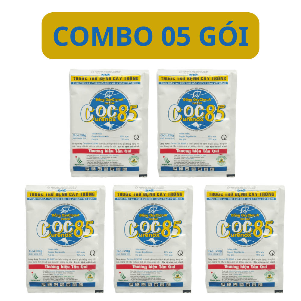 Thuốc Trừ Nấm Bệnh Cho Cây Trồng Coc 85 - COMBO 05 GÓI