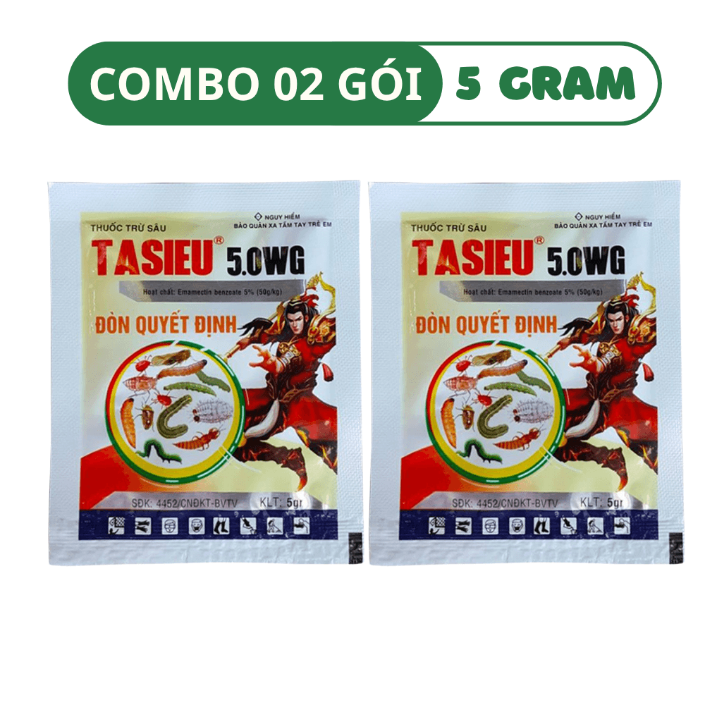 Thuốc Trừ Sâu Sinh Học Tasieu 5WG Thế Hệ Mới - COMBO 02 GÓI (5 GRAM)