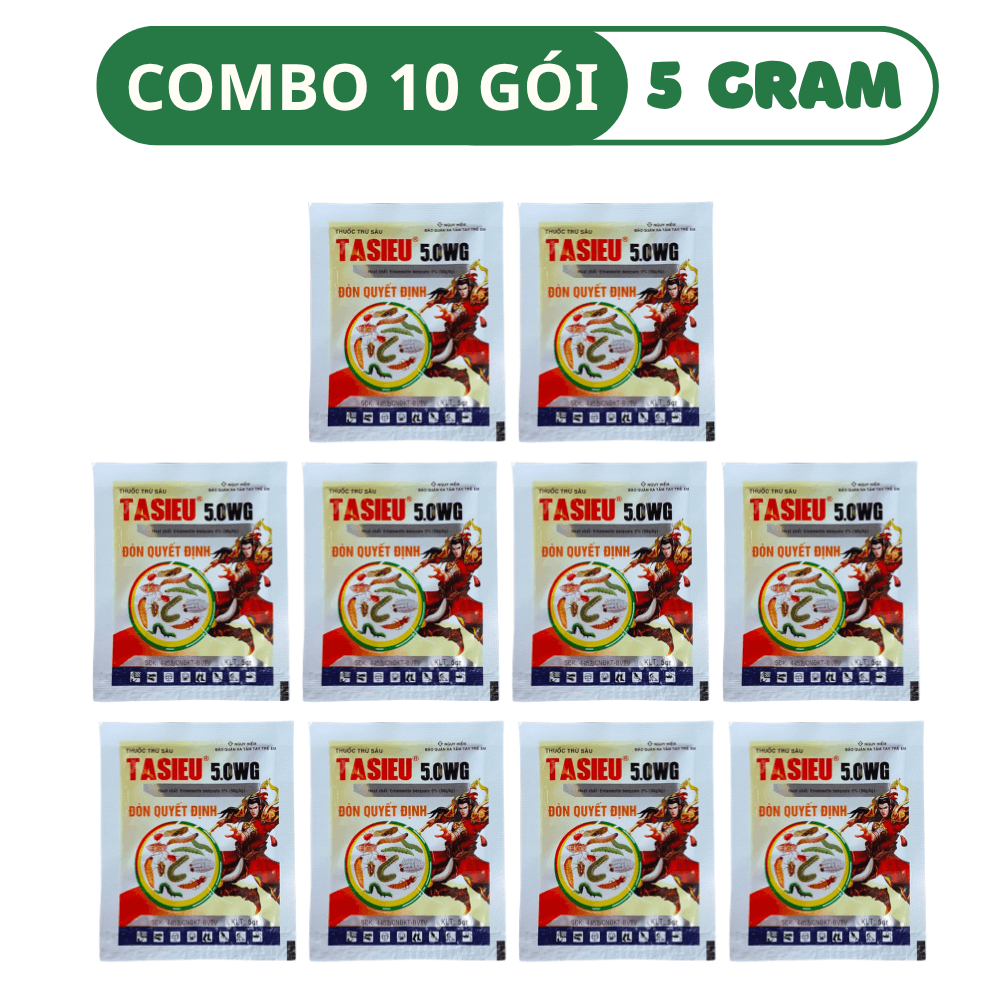 Thuốc Trừ Sâu Sinh Học Tasieu 5WG Thế Hệ Mới - COMBO 10 GÓI (5 GRAM)