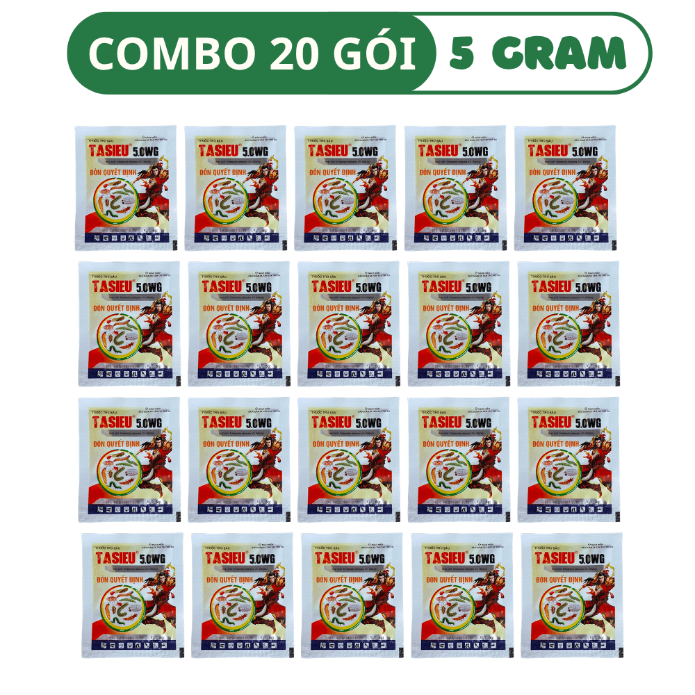 Thuốc Trừ Sâu Sinh Học Tasieu 5WG Thế Hệ Mới - COMBO 20 GÓI (5 GRAM)