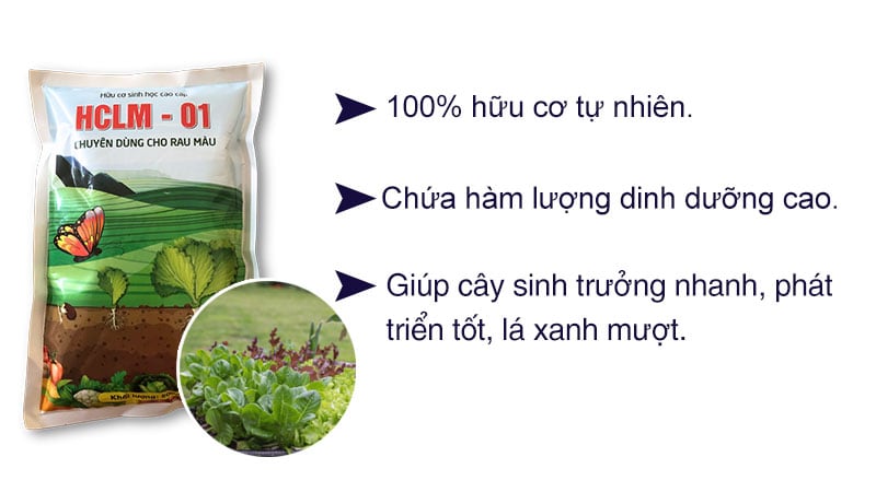 Phân bón hữu cơ cho rau sạch