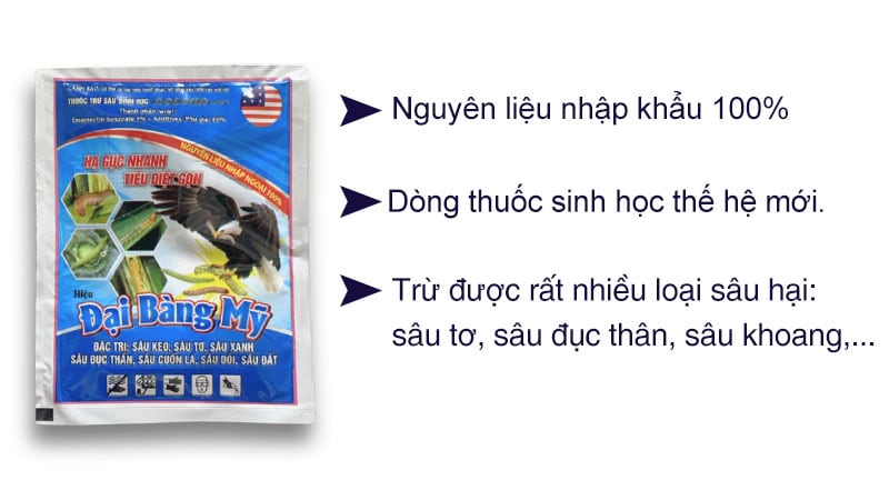 thuốc trừ sâu sinh học đại bàng Mỹ