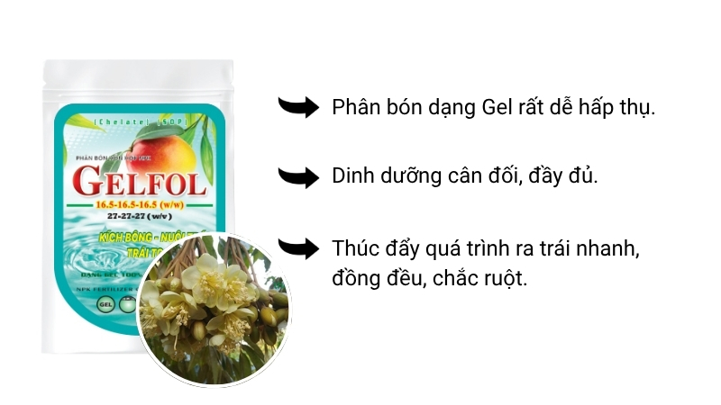 NPK 27-27-27 dạng gel cung cấp dinh dưỡng cân đối cho cây trồng