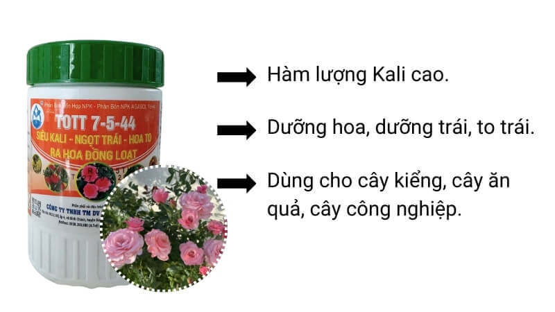 Phân bón siêu kali, giúp dưỡng hoa, dưỡng trái, to trái