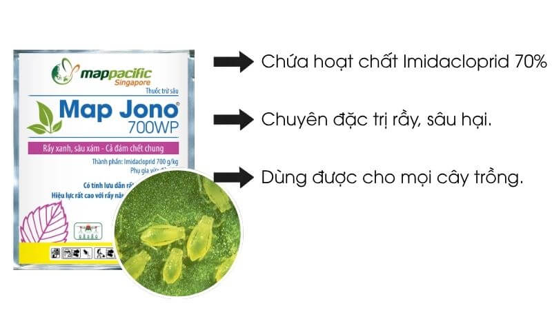 Thuốc trừ sâu rầy Map jono 700wp