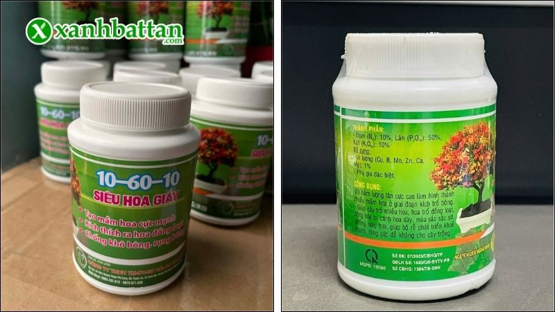 Phân bón siêu kích hoa giấy 10-60-10 là gì?