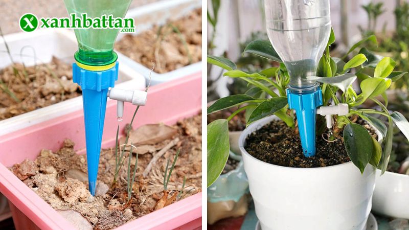Combo 10 cái van tưới cây tự động lắp vào chai nước là gì?