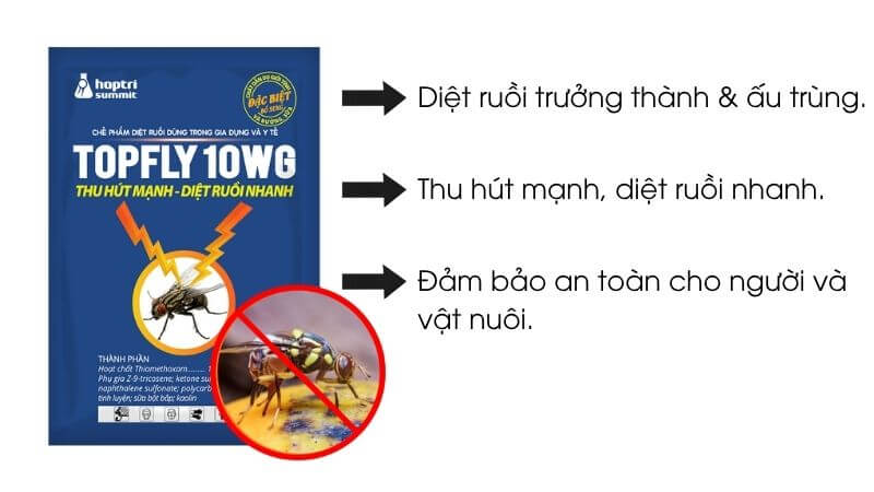 Thuốc diệt ruồi vàng topfly 10wg