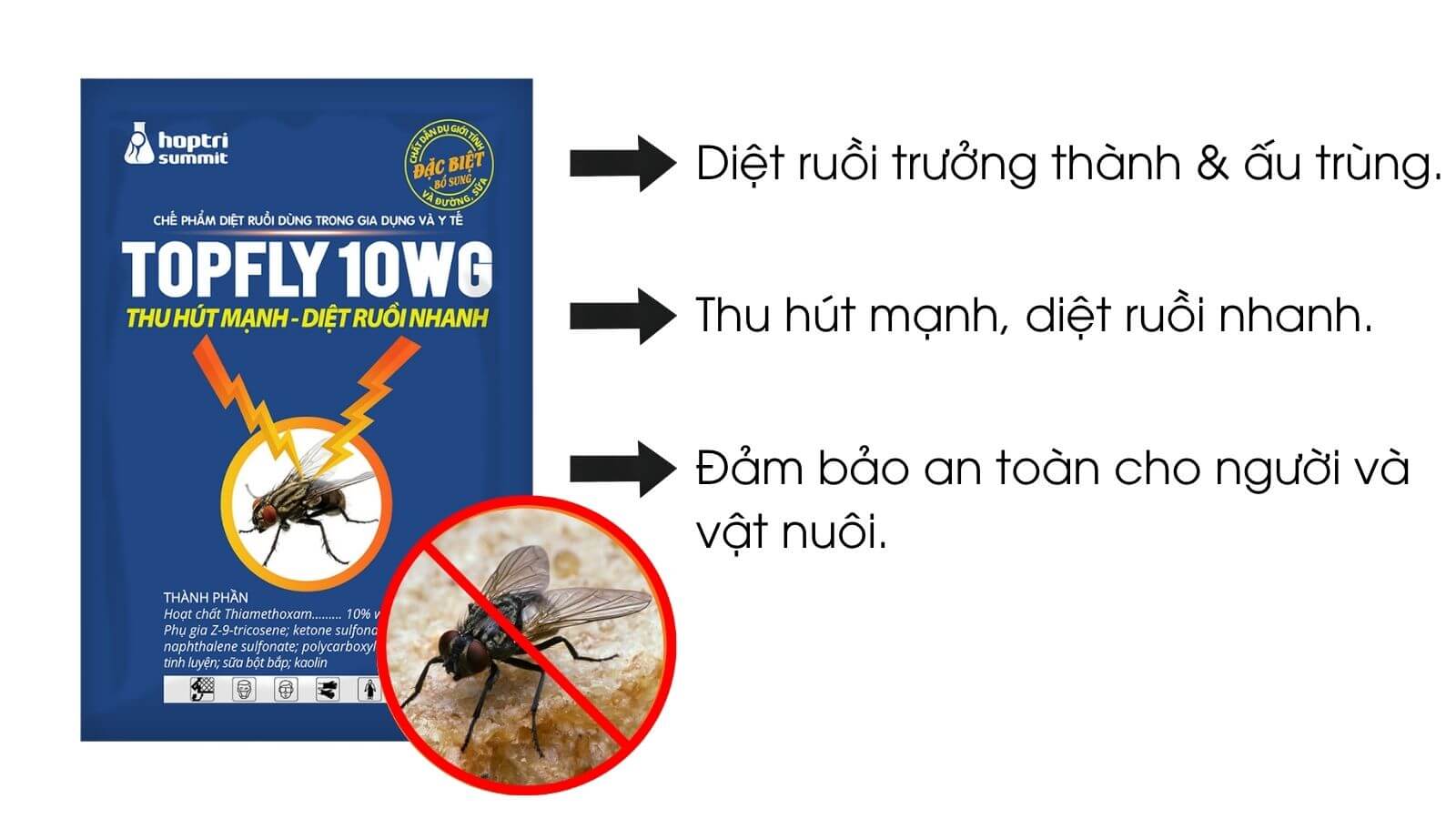 top fly diệt ruồi nhanh, thu hút mạnh