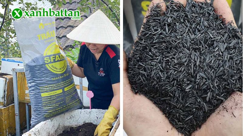 Giá thể trấu hun nguyên hạt Sfarm là gì?