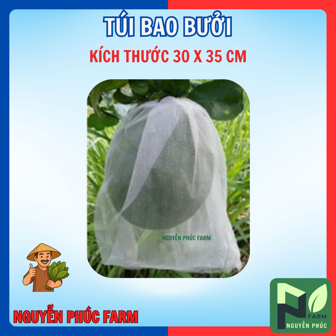 [Combo 20-50-100 túi] Túi bao bưởi kích thước 30 x 35 cm bằng vải mùng caro thoáng khí, độ bền cao - COMBO 100 TÚI