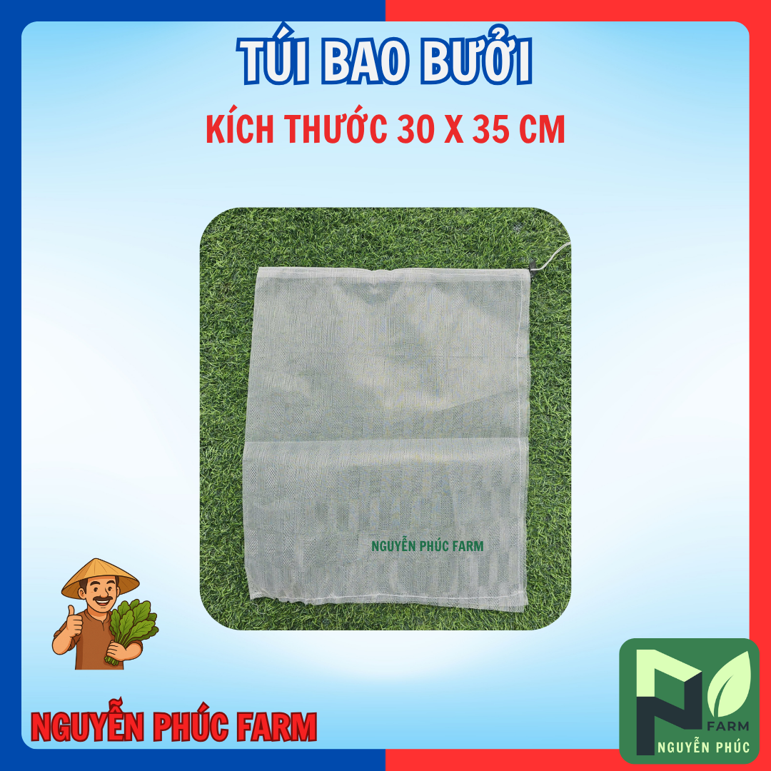 [Combo 20-50-100 túi] Túi bao bưởi kích thước 30 x 35 cm bằng vải mùng caro thoáng khí, độ bền cao - COMBO 100 TÚI