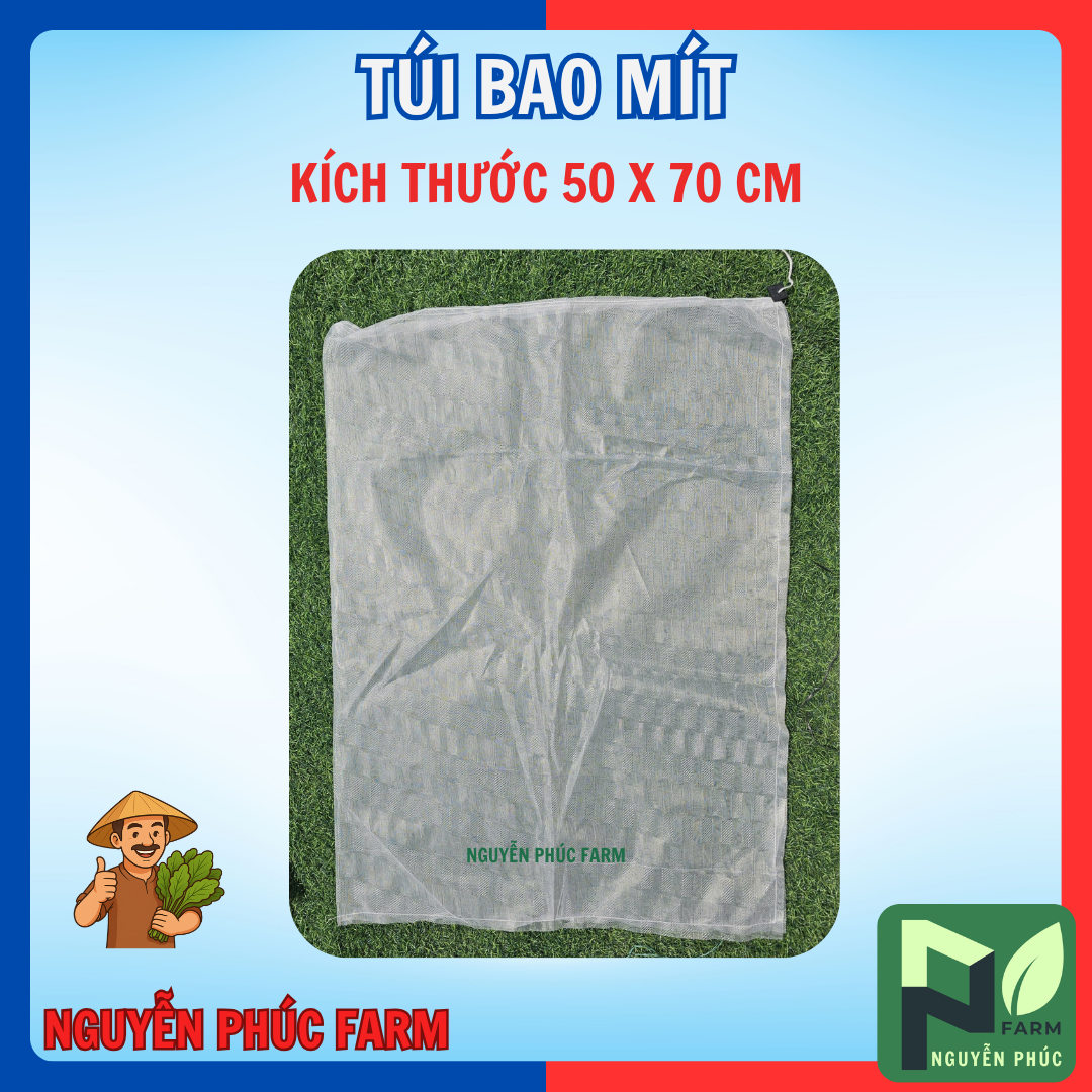 [Combo 20-50-100 túi] Túi bao mít - kích thước 50 x 70 cm bằng vải mùng caro thoáng khí bền bỉ - COMBO 100 TÚI