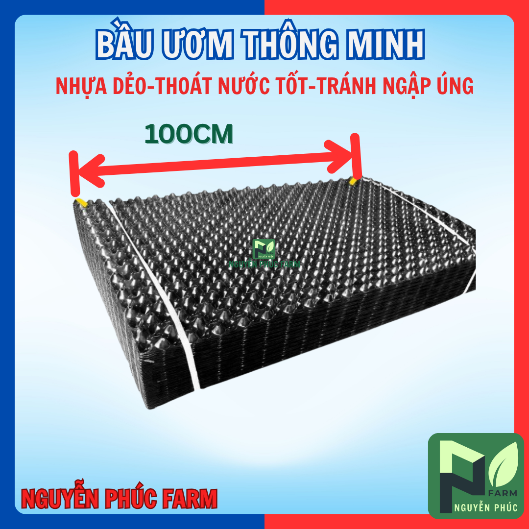 [Cuộn 50m] BẦU ƯƠM THÔNG MINH - CÓ VÍT KÈM THEO -KÍCH THƯỚC CHIỀU CAO TỰ CHỌN-bầu ươm nhựa dẻo đen thoát nước tốt, đa dụng - 30CM