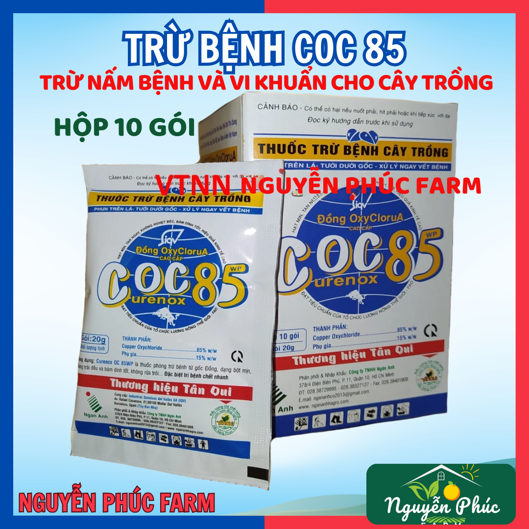 C.o.c.85 WP (Gói 20g), thu.ốc tr.ừ nấ.m b.ệnh gốc đồng