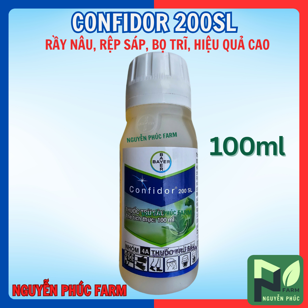 Confidor 200SL chai 100ml chuyên bọ trĩ, r,ệ,p sáp chính hãng Bayer - Mặc định