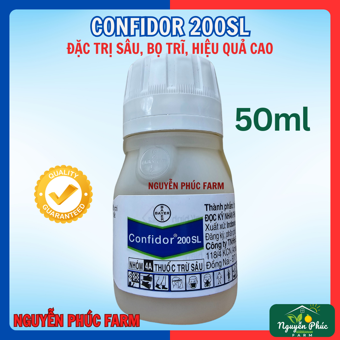 Confidor 200SL chai 50ml chuyên bọ trĩ chính hãng Bayer