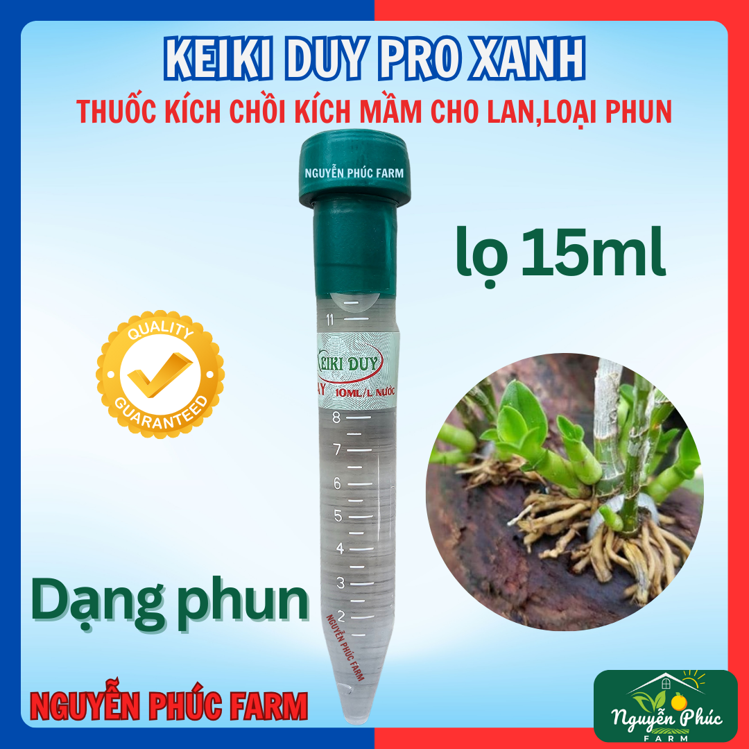 Keiki Duy Xanh - ống 15ml - Kích Mầm Và Chồi Phong Lan Dạng Phun Xịt - Mặc định