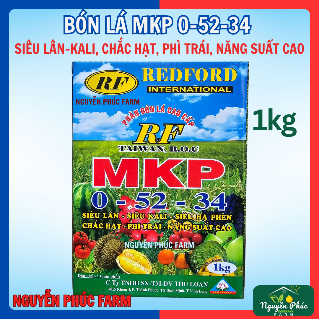 MKP 0-52-34 (1kg) - Thuốc kích thích ra rễ, phân hóa mầm hoa, già lá nhanh, ra hoa, đậu trái, hạ phèn