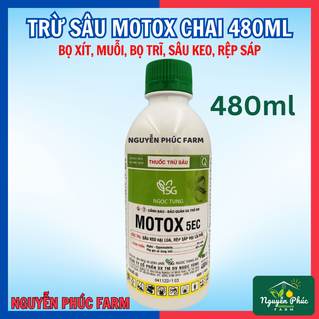 MOTOX 5EC chai 480ml đặc trị bọ xít muỗi, sâu, rệp sáp trên cây