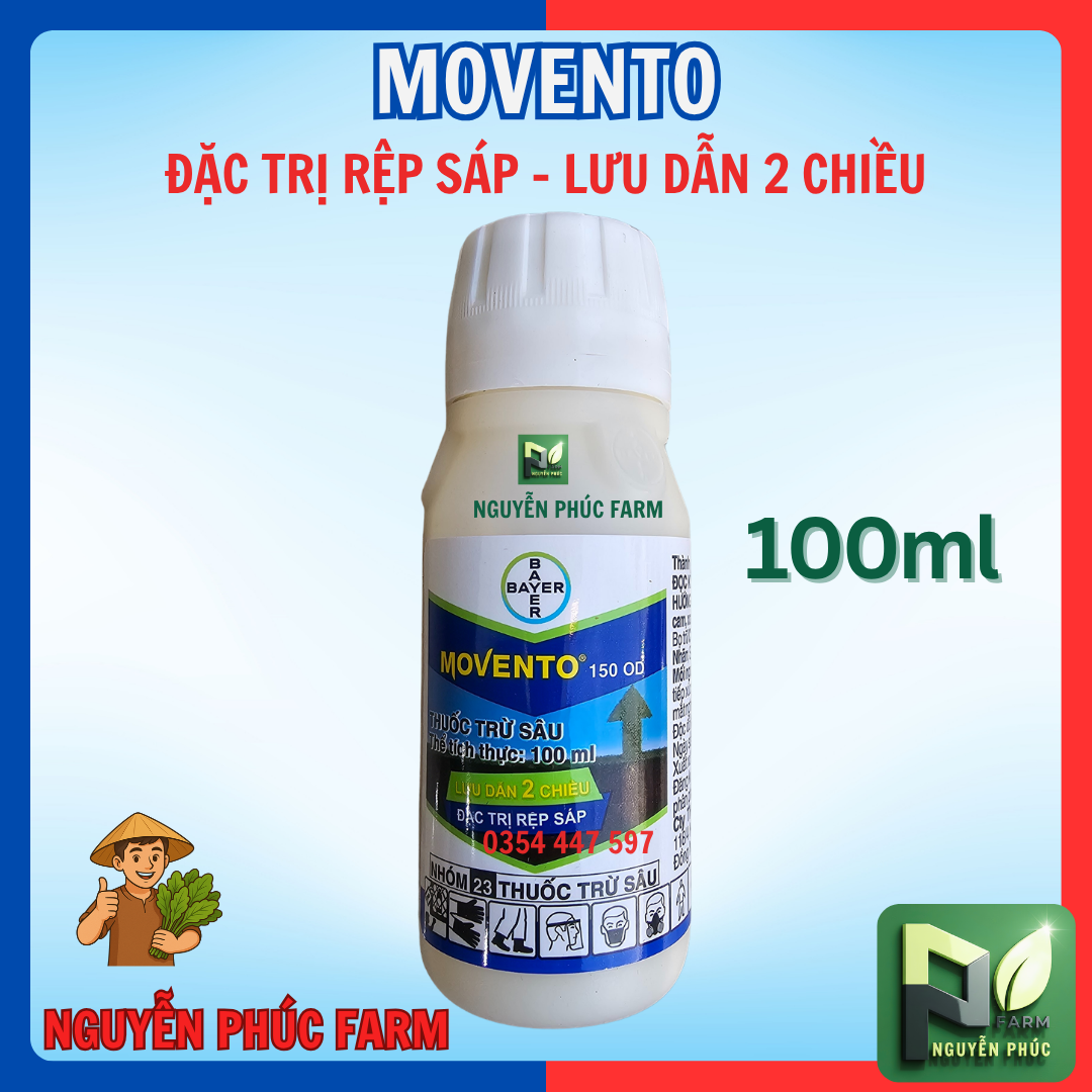 MOVENT0 chai 100ml hỗ trợ nông nghiệp, bảo vệ cây trồng
